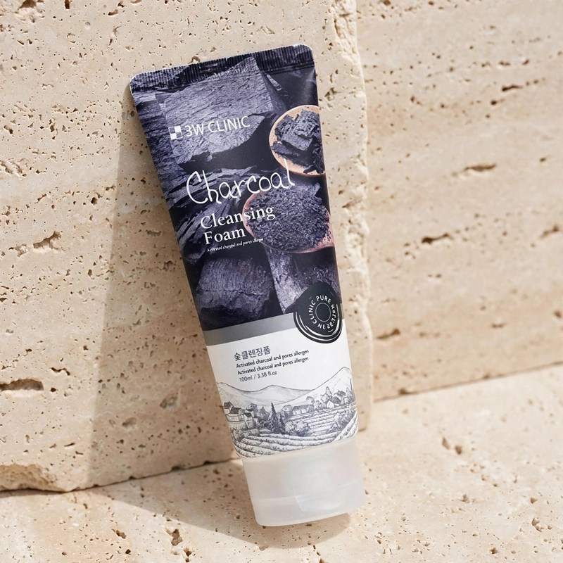 3W Clinic Charcoal Cleansing Foam 100ml image 2