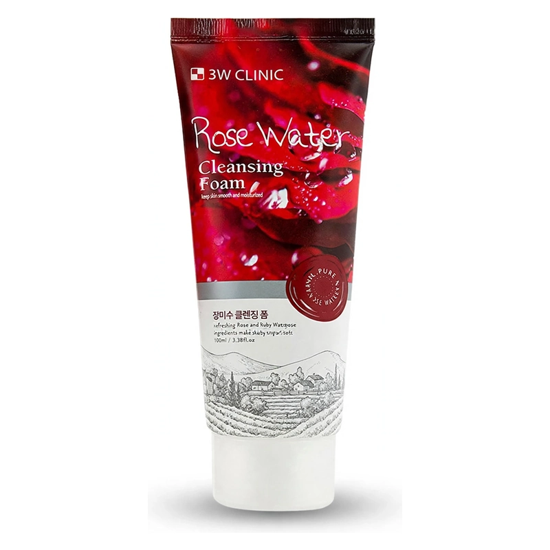 3w Clinic Rose Water Cleansing Foam 100 ml